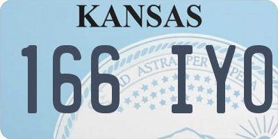 KS license plate 166IYO