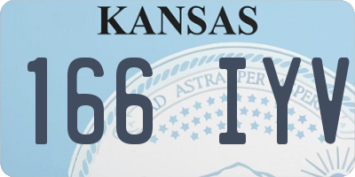KS license plate 166IYV