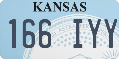 KS license plate 166IYY