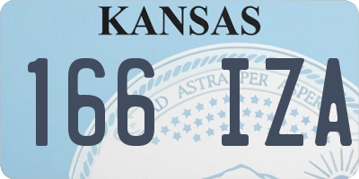 KS license plate 166IZA