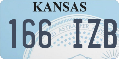 KS license plate 166IZB