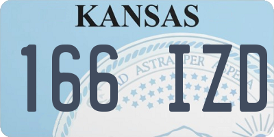 KS license plate 166IZD