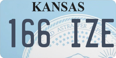 KS license plate 166IZE