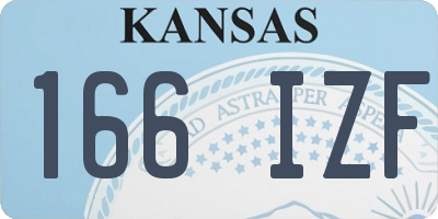 KS license plate 166IZF