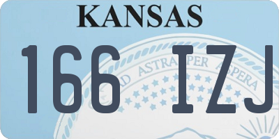 KS license plate 166IZJ