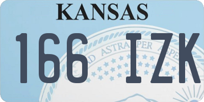 KS license plate 166IZK
