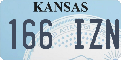 KS license plate 166IZN