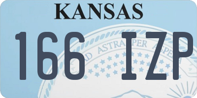 KS license plate 166IZP