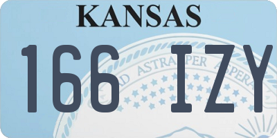 KS license plate 166IZY
