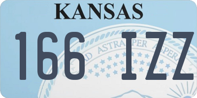 KS license plate 166IZZ