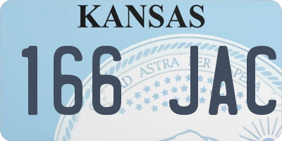 KS license plate 166JAC