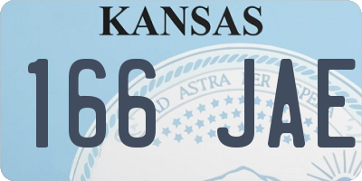 KS license plate 166JAE