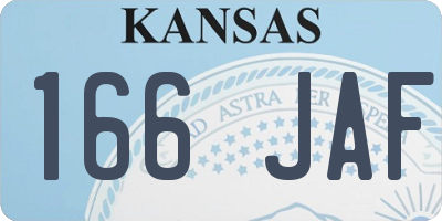 KS license plate 166JAF