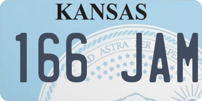 KS license plate 166JAM