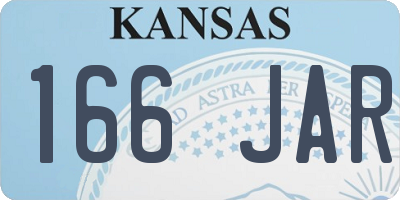 KS license plate 166JAR