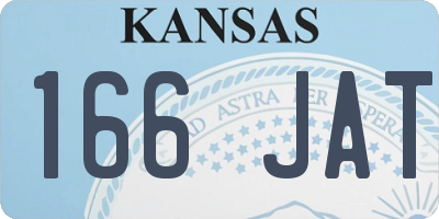 KS license plate 166JAT