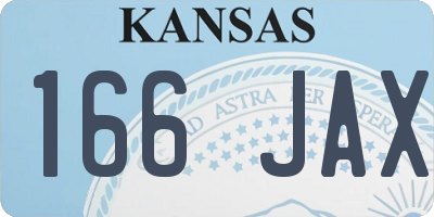 KS license plate 166JAX