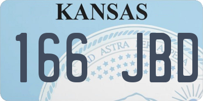 KS license plate 166JBD