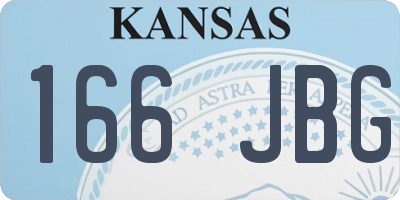KS license plate 166JBG