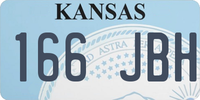 KS license plate 166JBH