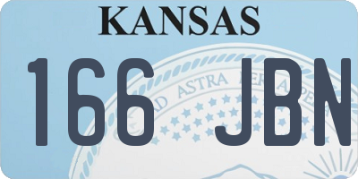 KS license plate 166JBN