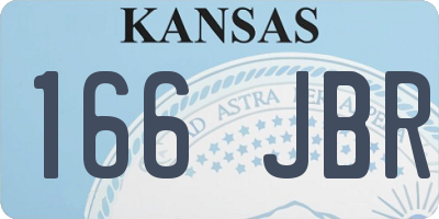 KS license plate 166JBR