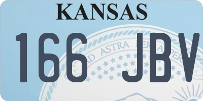 KS license plate 166JBV