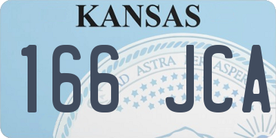 KS license plate 166JCA