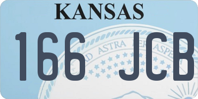 KS license plate 166JCB