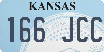 KS license plate 166JCC