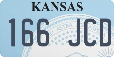 KS license plate 166JCD
