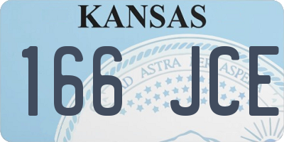 KS license plate 166JCE