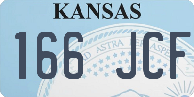 KS license plate 166JCF