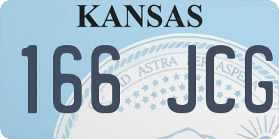 KS license plate 166JCG