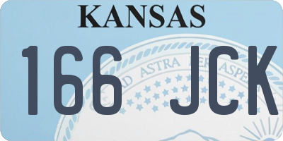 KS license plate 166JCK