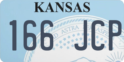 KS license plate 166JCP