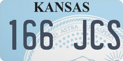 KS license plate 166JCS