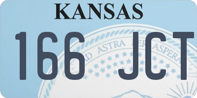 KS license plate 166JCT