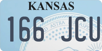 KS license plate 166JCU