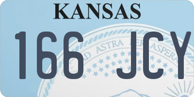 KS license plate 166JCY