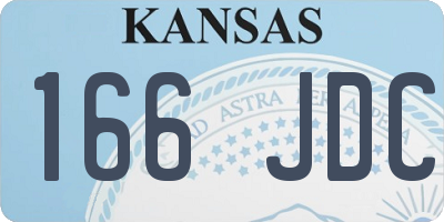 KS license plate 166JDC