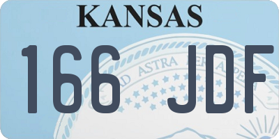 KS license plate 166JDF