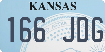 KS license plate 166JDG