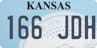 KS license plate 166JDH
