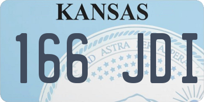 KS license plate 166JDI