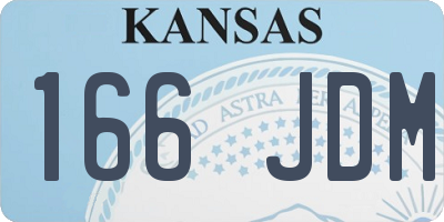 KS license plate 166JDM