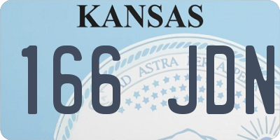 KS license plate 166JDN
