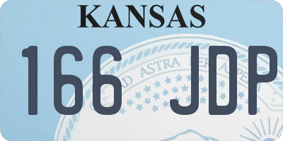 KS license plate 166JDP