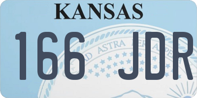 KS license plate 166JDR