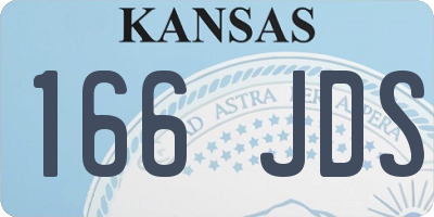 KS license plate 166JDS